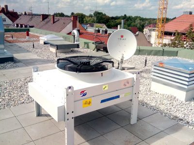 Home Kühlen 2 heller Kälteanlage auf einem Gebäude
